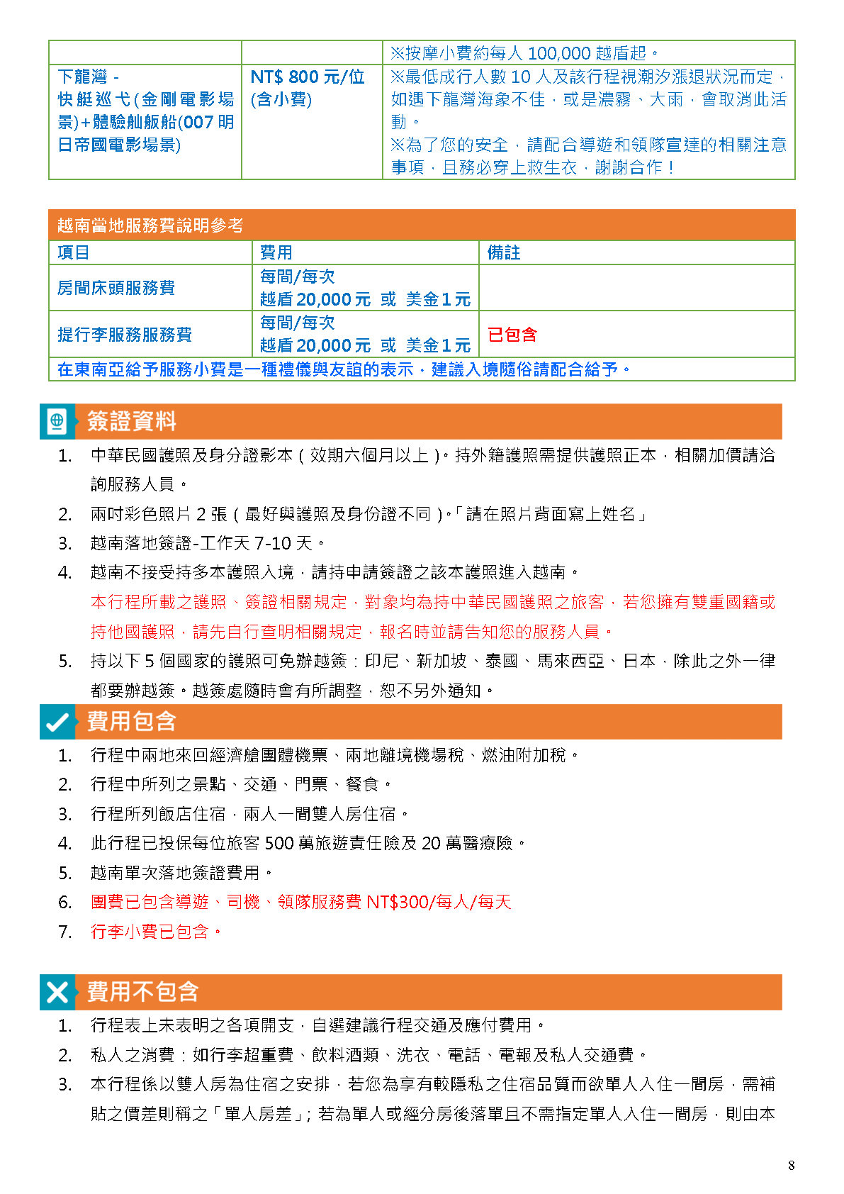 北越下龍灣+沙壩五日行程 尚豪 page8